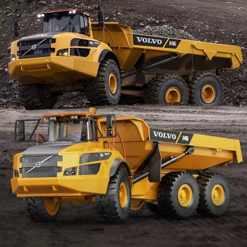 1:20 RC Dump Truck & Excavator Set for Kids (Remote)
