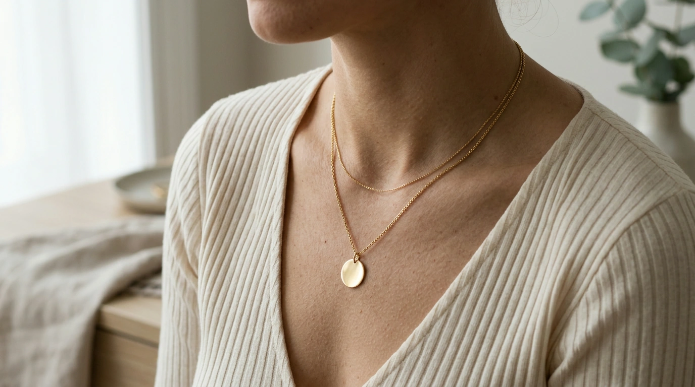 18K Gold Custom Initial Necklace: Choose Your Letter