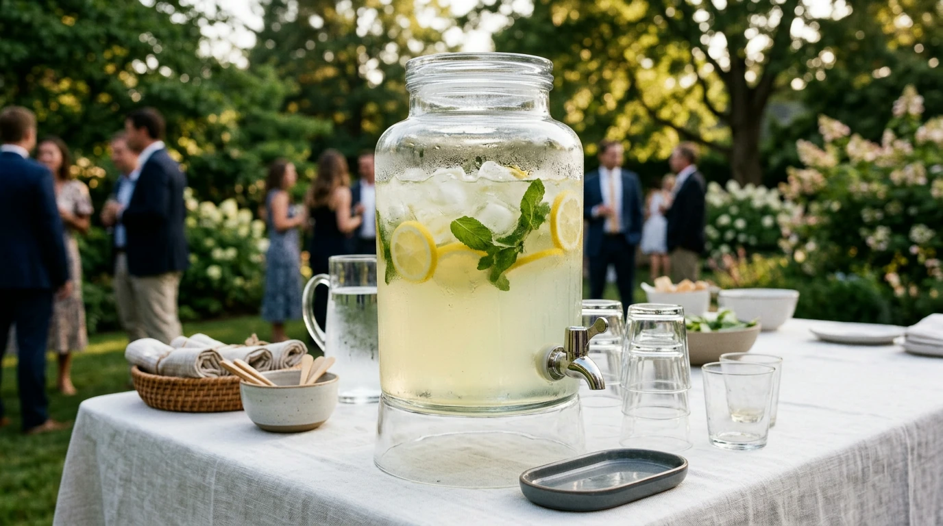 2 Gallon Drink Dispenser with Stainless Spigot for Events