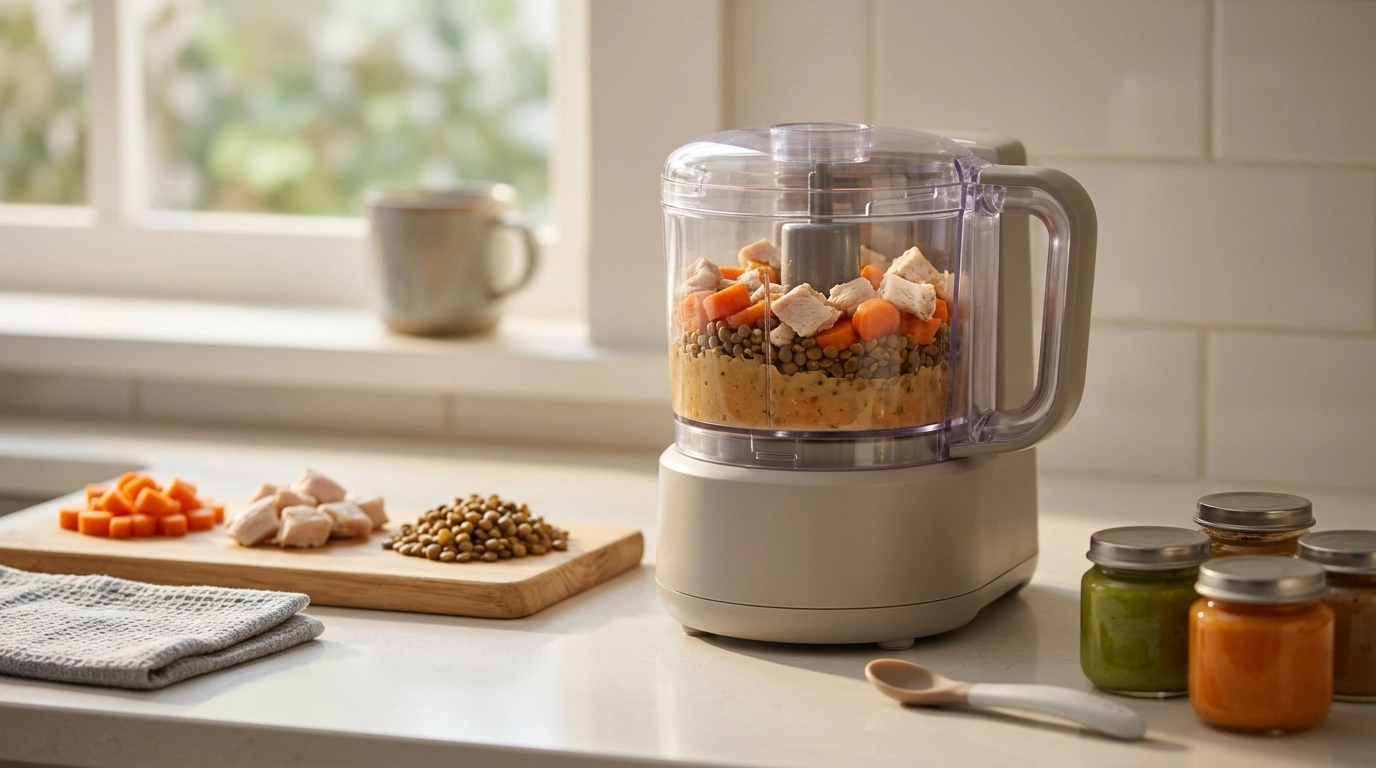 2-Speed Electric Meat Grinder for Smooth Baby Food Purées