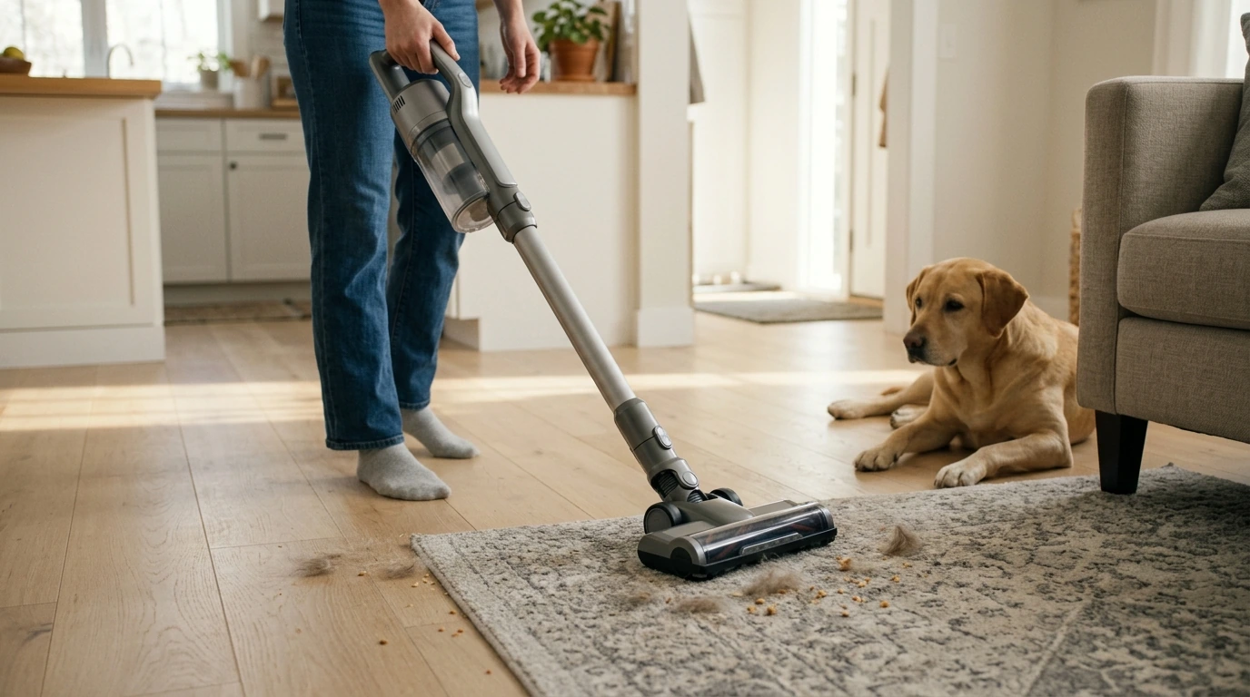 350W Cordless Stick Vacuum: Hard Floors, Carpet & Pet Hair