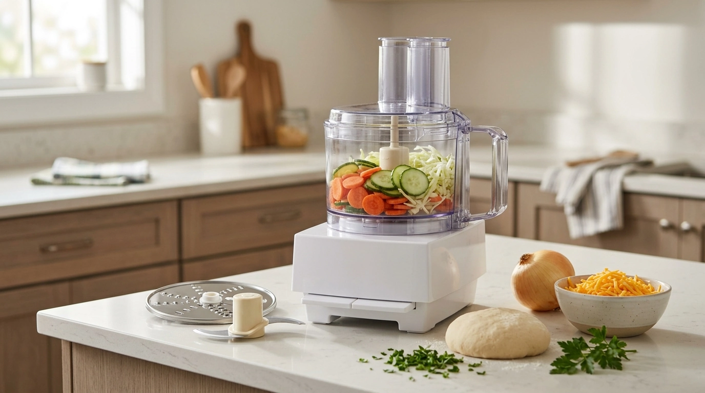 9-Cup 600W Food Processor: Chop, Slice, Shred & Knead