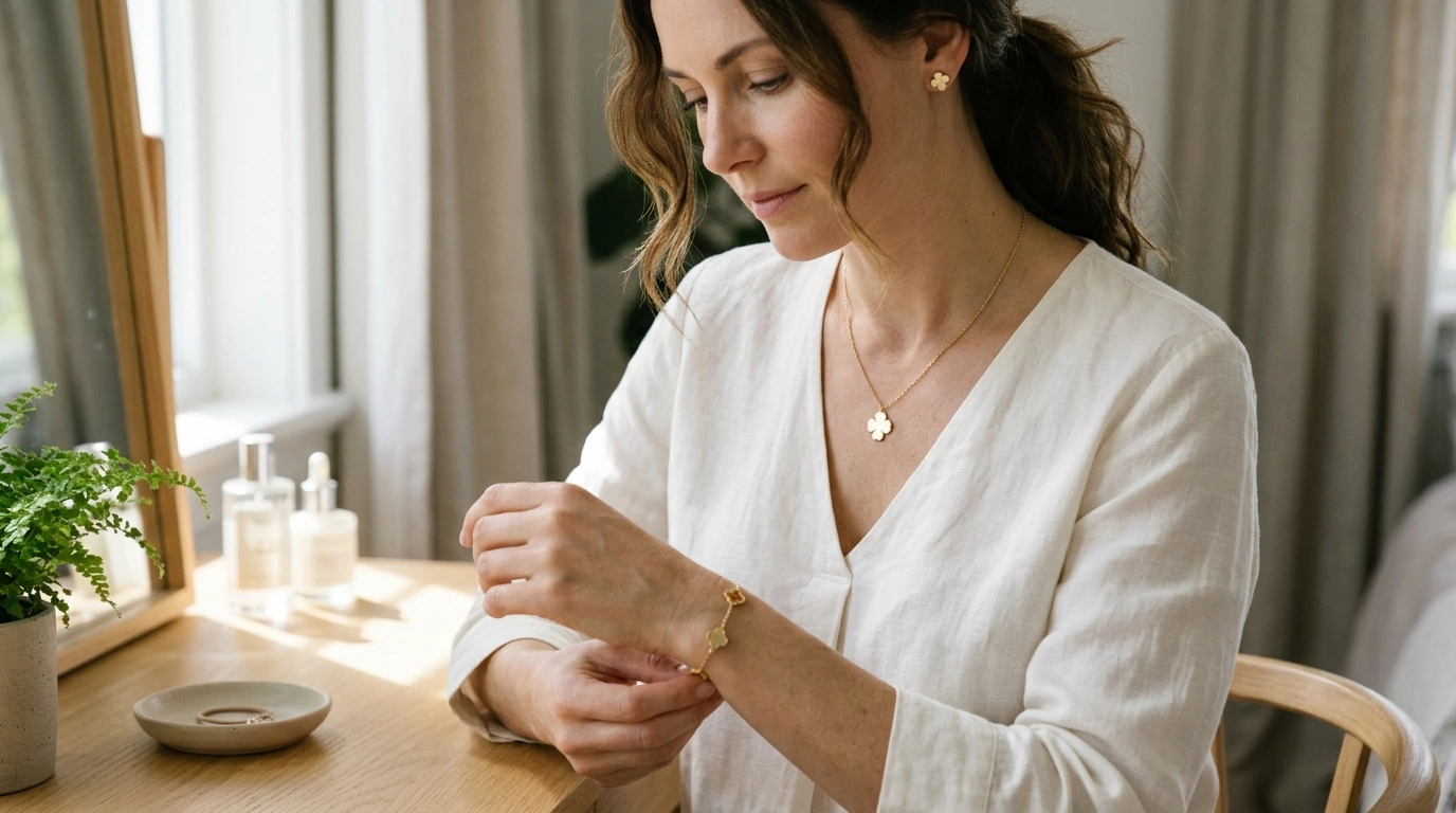Lucky Five-Leaf Clover Jewelry Set: Extra-Luck Style
