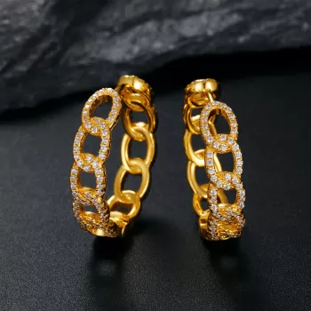 925 Sterling Cuban Link Earrings: Bold Daily Chain