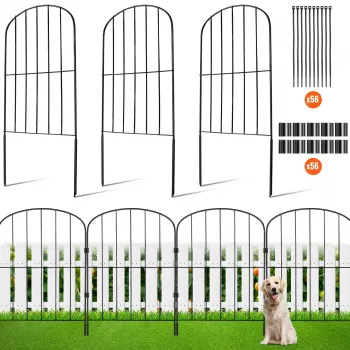 28-Piece No-Dig Metal Garden Fence to Block Pets