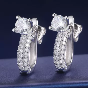 5mm D Color Moissanite Studs in 925 Silver: Guide