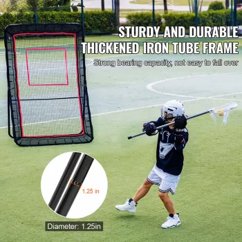 5x7 Lacrosse Rebounder Net: Adjustable Pitchback Trainer