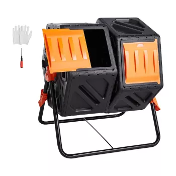 Cleaner Compost Fast: 37-Gallon Dual-Chamber Tumbler